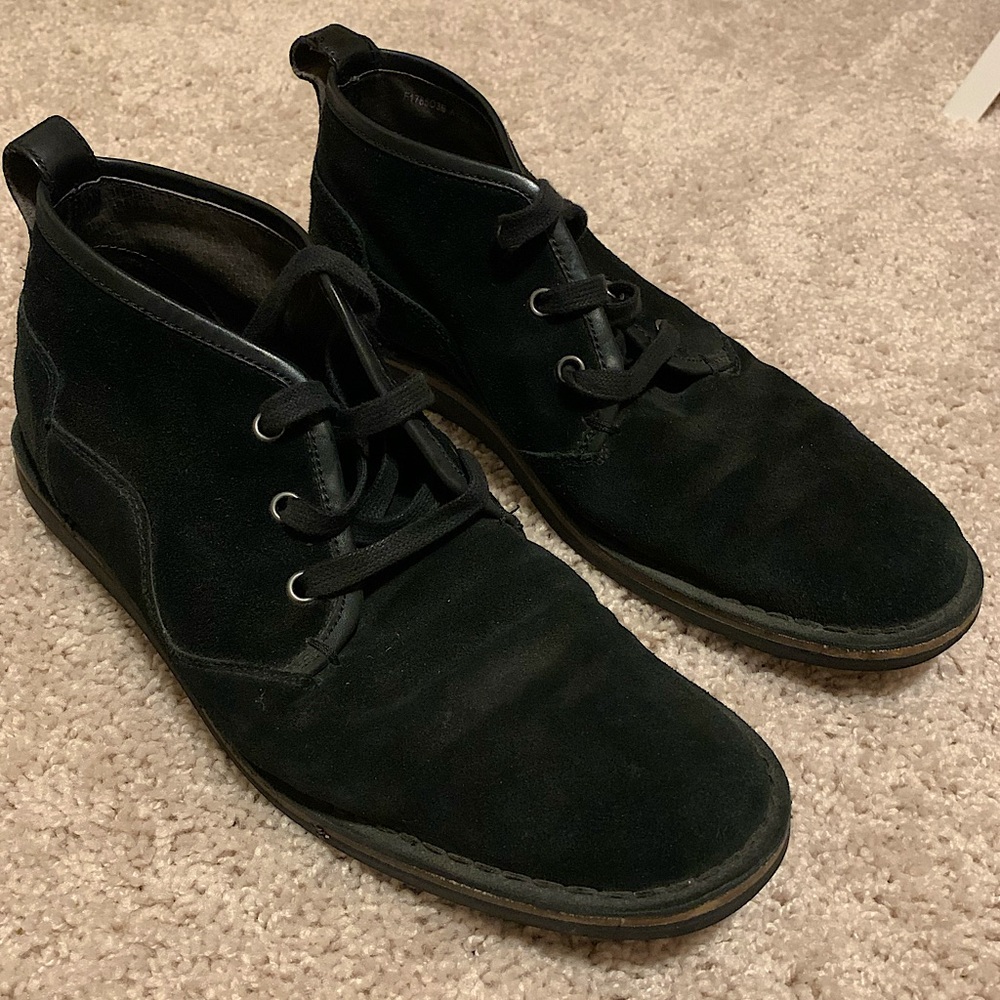 John Varvatos Chukka Boots Black Suede Size 9 M